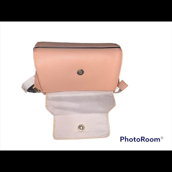 H&M blush makeup bag/ clutch zipper pocket and snap pocket NWT - Picture 3 of 9